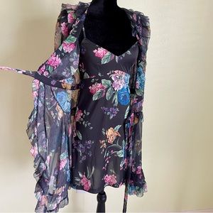 ZIMMERMANN Floral Print Mini Ruffle Dress SET